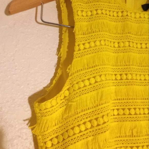 J. Crew yellow fring lace sheath dress - Picture 6 of 10